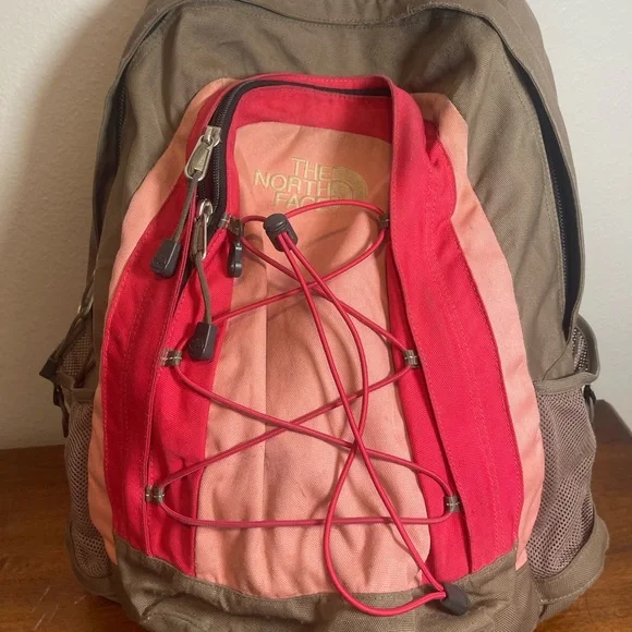 The North Face Jester Backpack Brown Pink Women's Laptop School Daypack